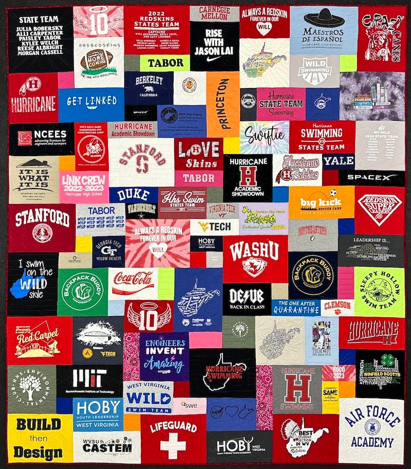 T-shirt quilt by Too Cool T-shirt Quilt